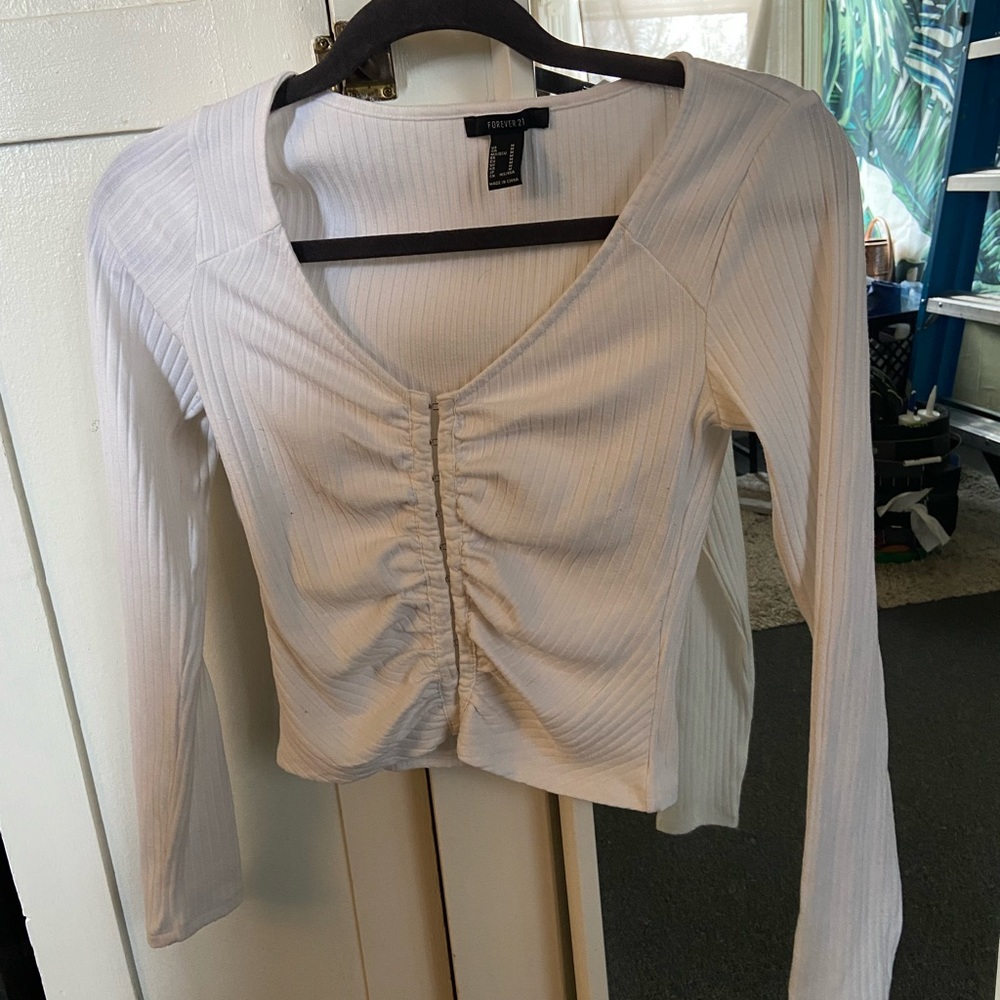 Forever21 Long Sleeve Crop Top